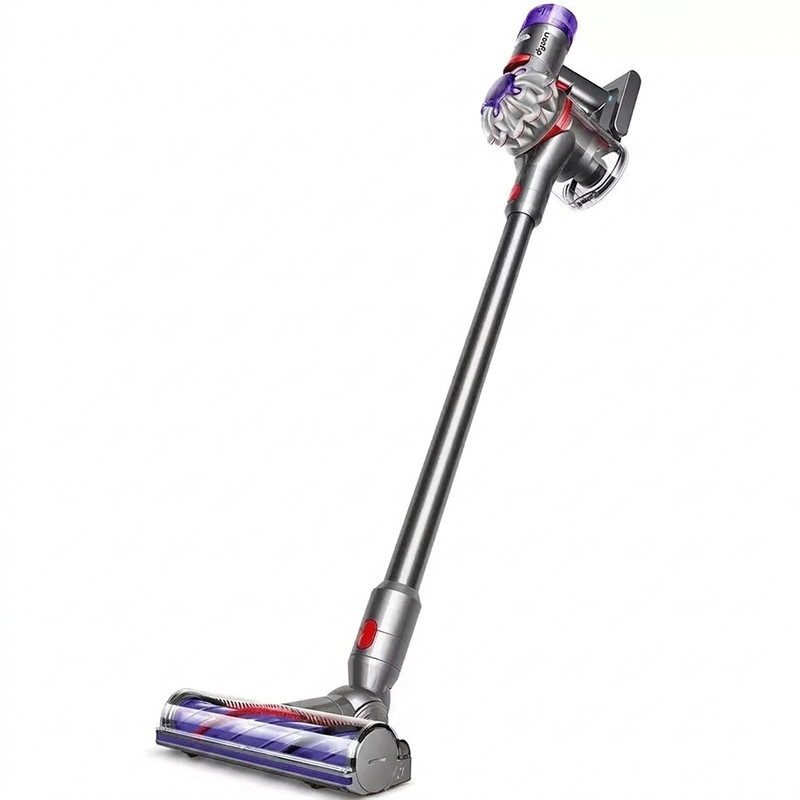 جارو شارژی عصایی دایسون مدل V8 Absolute با مکش قدرتمند تا 40 دقیقه، فیلتر HEPA قابل شست‌وشو و تخلیه بهداشتی مخزن